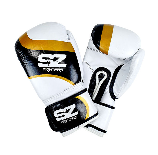 SZ Fighters - Боксови ръкавици Изкуствена кожа - Warrior - White​