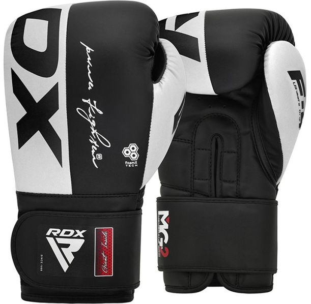 Боксови ръкавици - RDX BOXING GLOVES REX F4- WHITE/BLACK - BGR-F4B