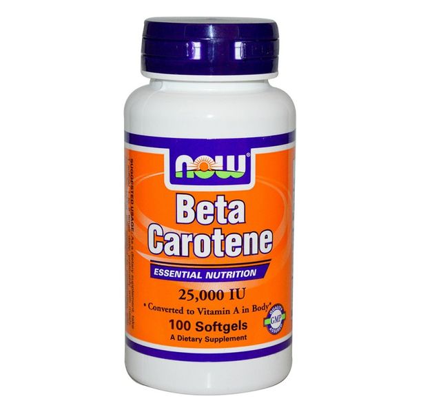 NOW - Beta Carotene 25 000 IU - 100 softgels.