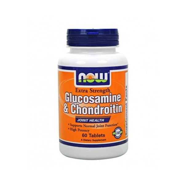 NOW - Glucosamine &amp; Chondroitin Sulfate Extra Strength / 60 Tabs.
