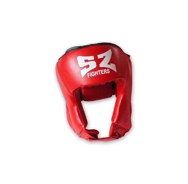 SZ Fighters - Боксова каска (Естествена кожа) - червена
