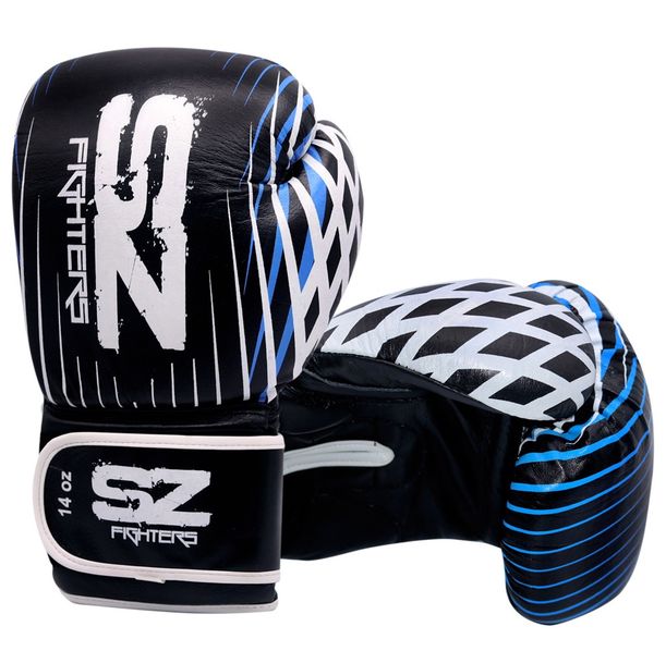 SZ Fighters - Боксови ръкавици Естествена кожа - Plasma - Blue​