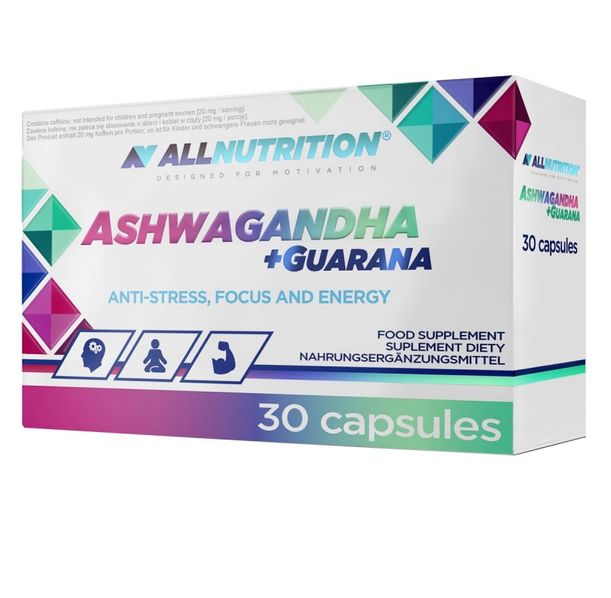 Allnutrition Ashwagandha + Guarana - Ашваганда + Гуарана / 30caps