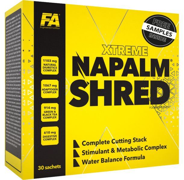 FA Nutrition Xtreme Napalm Shred | Complete Cutting Stack / 30 Пакета