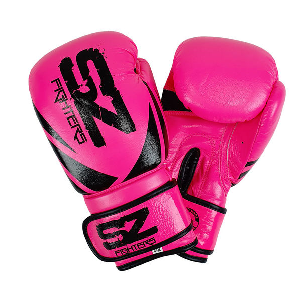 SZ Fighters - Боксови ръкавици Естествена кожа - Neo Pink​