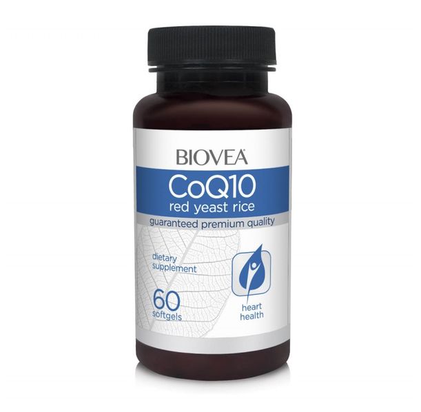 Biovea CoQ10 60mg & Red Yeast Rice - Коензим Q10 + Дрожди от Червен Ориз