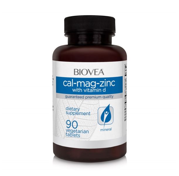 Biovea Cal-Mag-Zinc + Vitamin D - Калций + Магнезий + Цинк + Витамин D 90 tabs